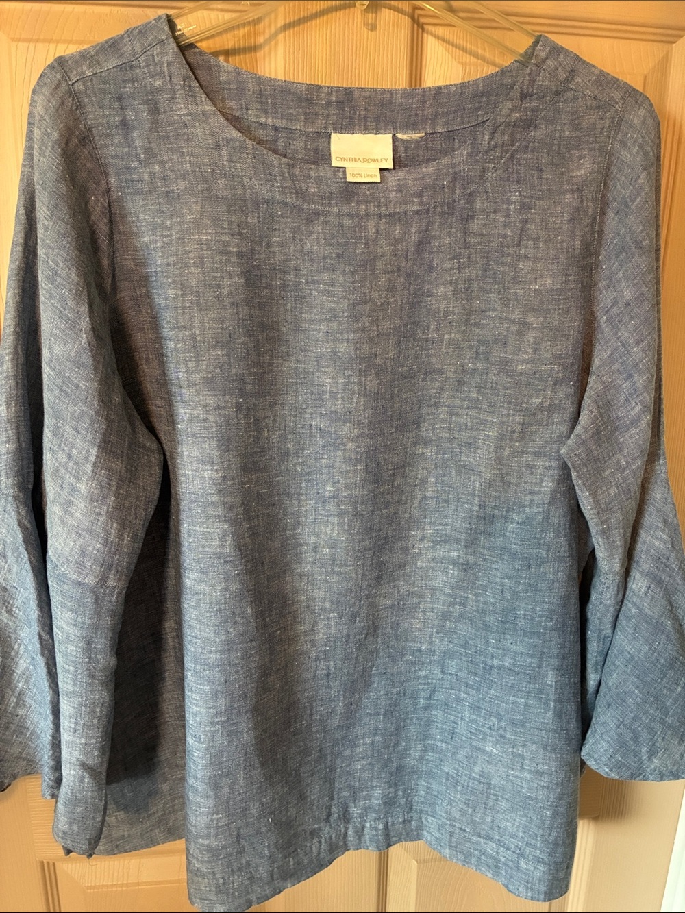 Cynthia Rowley Light Blue Linen Boatneck Tunic